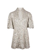 TK Maxx Gold label damska srebrna cekinowa sukienka 899.99PLN