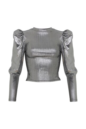 Srebrny top