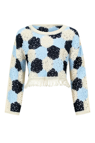 tk-maxx sweterek-azurowy-blekitne-kwiaty 134.99 zl