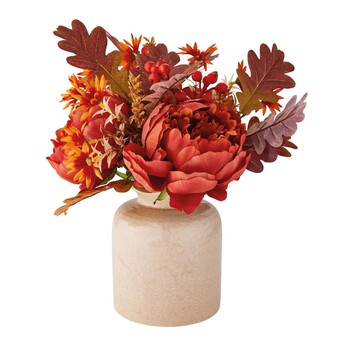 TK Maxx Ceramiczny wazon z czerwonymi kwiatami i liscmi 74.99 ZL