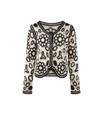 TK Maxx damski czrno-bialy szydelkowy top  134.99PLN