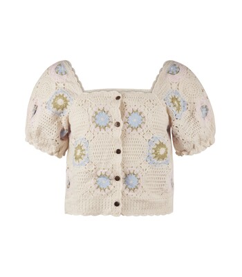 TK Maxx damski rozowo-niebieski top szydelkowy 84.99PLN