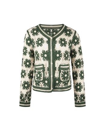 TK Maxx damski zielono-bialy szydelkowy top 99.99PLN