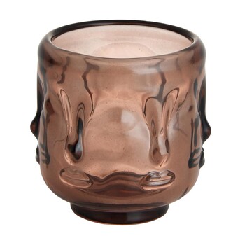 TK Maxx Fioletowy szklany swiecznik na tealight z twarzami 14.99 ZL