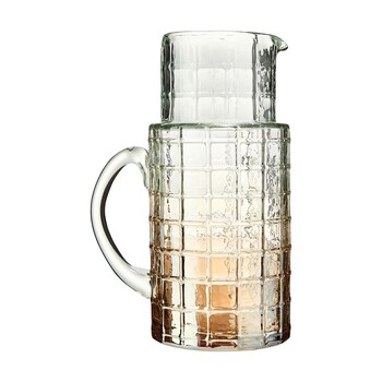 Tk Maxx Geo-digital szklany dzbanek ze zlotym dnem i zdobieniem w krate 74.99PLN