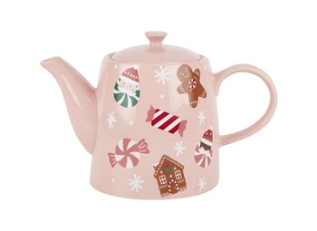 TK Maxx rozowy swiateczny dzbanek do herbaty 74.99PLN