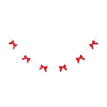 Tk Maxx Scandi girlanda z czerwonymi aksamitnymi kokardkami 79.99PLN