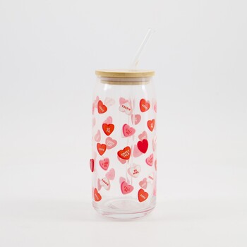 TK Maxx szklanka z pokrywka i slomka w serca 34.99PLN