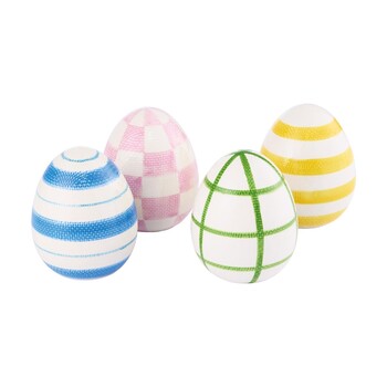 TK Maxx Zestaw 4 dekoracyjnych ceramicznych jajek w szachownice 59.99 ZL