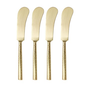 TK Maxx Zestaw 4 zlotych mlotkowanych lyzek do masla 39.99 ZL