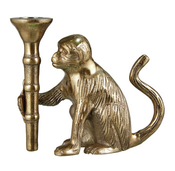 Świecznik z małpą