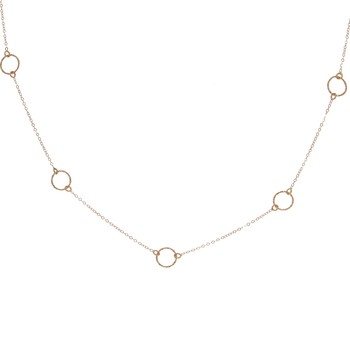 9-karatowy łańcuszek z kółkami