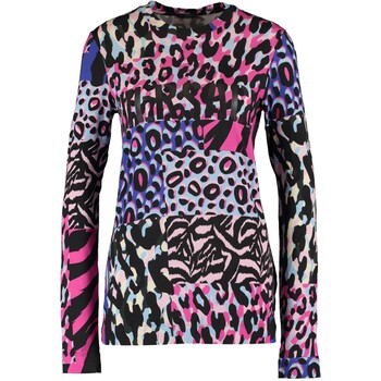 Fioletowa bluzka w panterkę