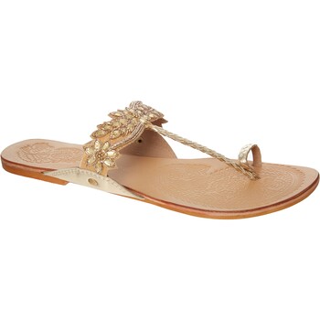 Złote plecione klapki