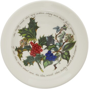 Biała miska z jarzębinowym wzorem