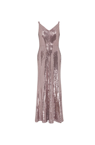 Różowa cekinowa sukienka