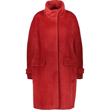 Wełniany czerwony płaszcz