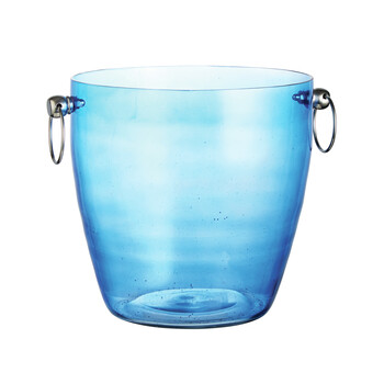 Niebieski szklany cooler