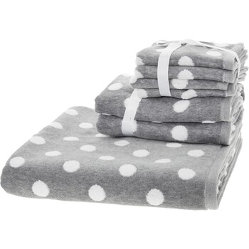 Szare ręczniki w kropki