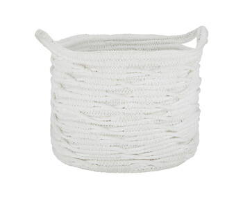 Bialy kosz z bawelny