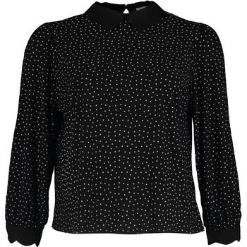Czarna bluzka w groszki