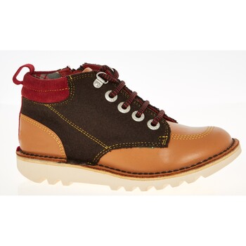 Brązowe skórzane buty