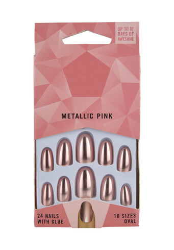 Różowe tipsy do paznokci