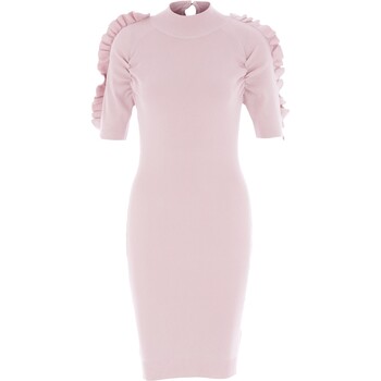 Pudrowo-różowa sukienka