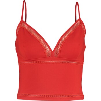 Czerwony trop top na ramiączka