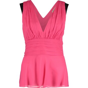 Różowa kopertowa bluzka