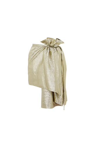 Złota asymetryczna spódnica