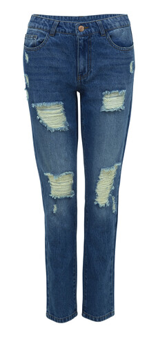 Jeansy z przetarciami