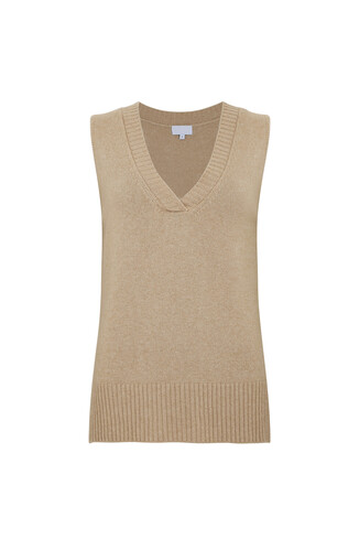 Bezowa kamizelka damska