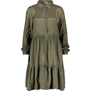 Ciemnozielona koszulowa sukienka