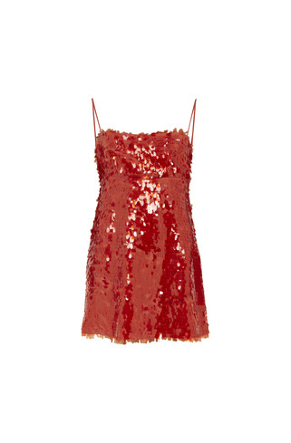 Pomarańczowy cekinowy top