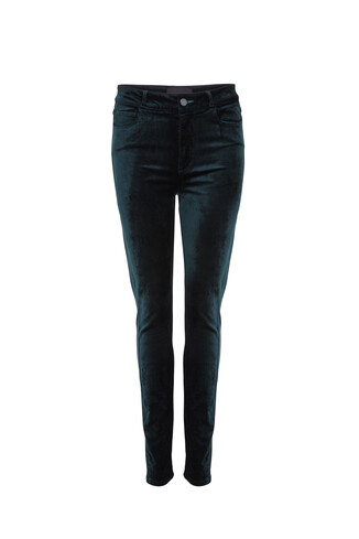 Zielone zamszowe spodnie