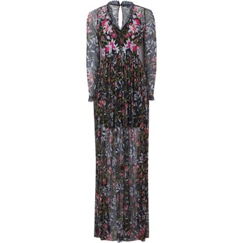 Tiulowa sukienka w kwiaty