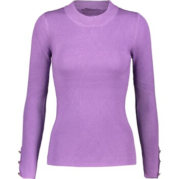 Fioletowy prążkowany sweter