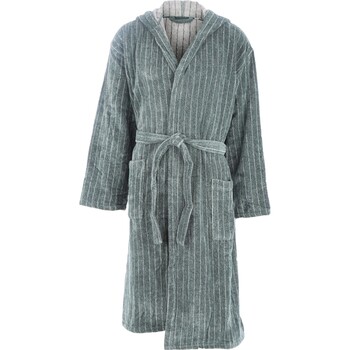 Zielony szlafrok w paski