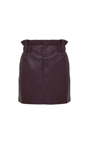 Bordowa mini spodnica