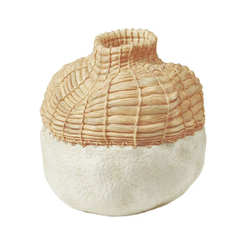 Kosz z łączonych materiałów