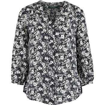 Czarna bluzka w kwiaty