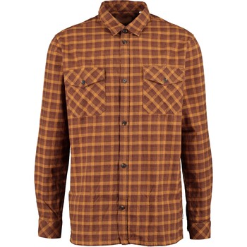 Brązowa bawełniana koszula w kratę