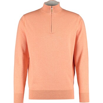 Koralowy sweter z suwakiem