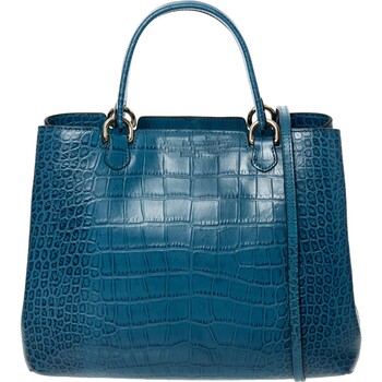 Niebieska skórzana torebka