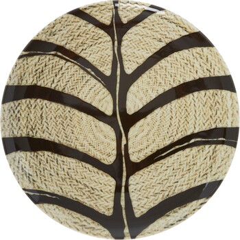 Talerz w brązowe paski