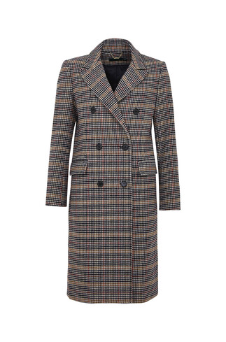 Damski plaszcz w krate