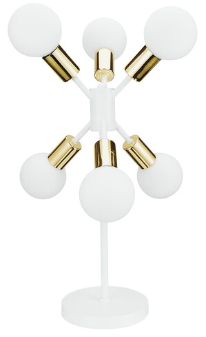 Biało złota lampa