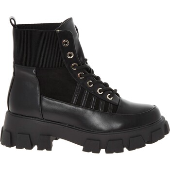 Czarne skórzane botki motocyklówki