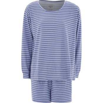 Fioletowa piżama w paski